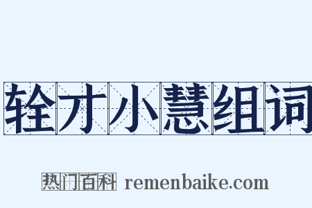 辁才小慧组词是什么意思的图片
